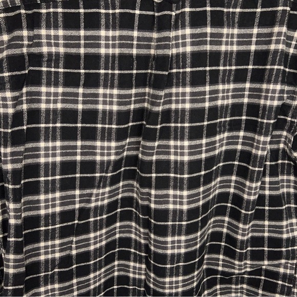 LARGE JACHS MENS THICK FLANNEL BUTTON FRONT SHACKET BLACK WHITE COTTON - Picture 12 of 16